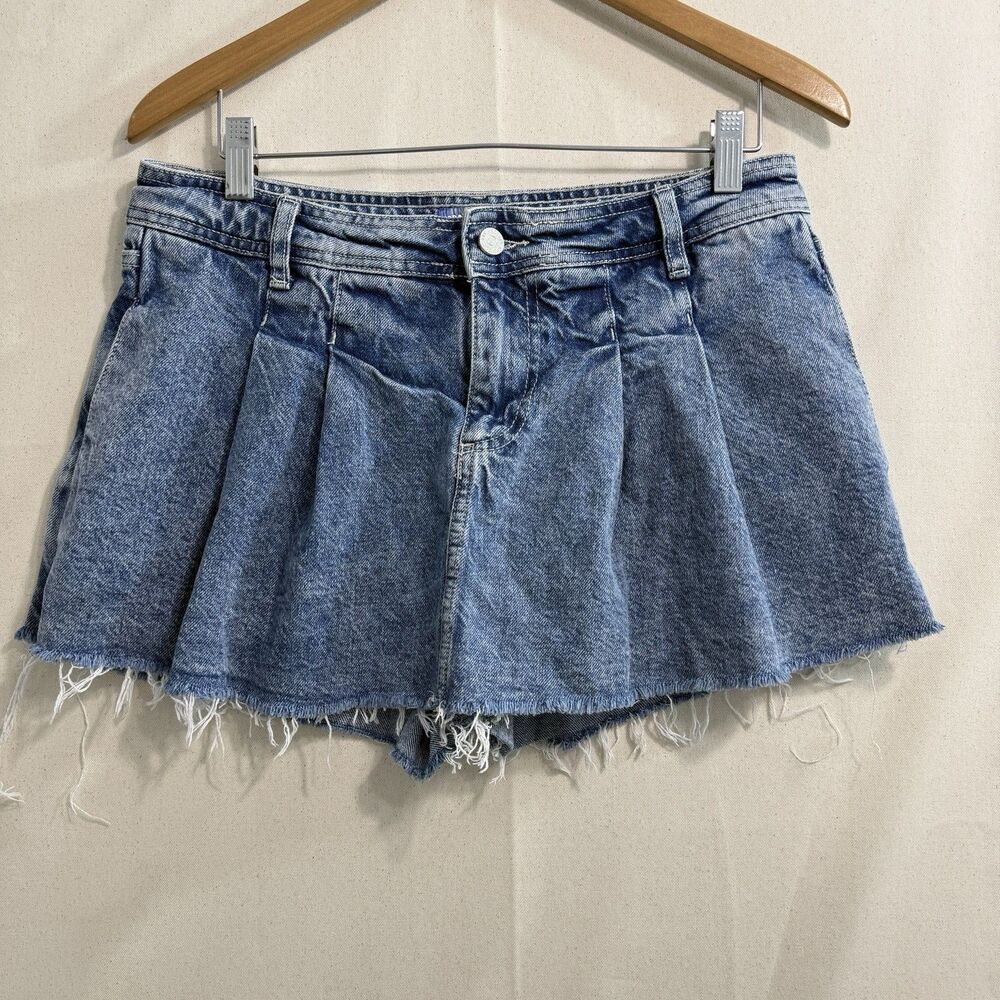 Urban Outfitters BDG Mia Pleated Denim Mini Skort Blue Size 29